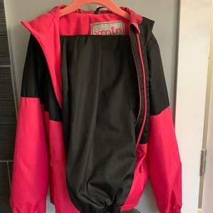 XMTN rain suit ,hot pink and Black